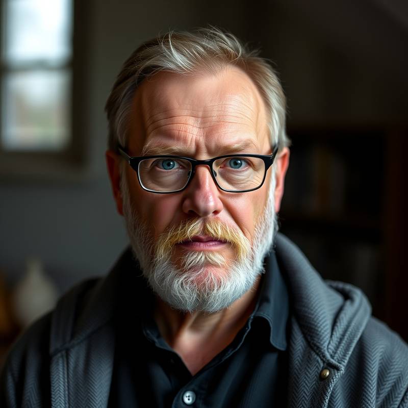 Portretfoto van Pieter Jansen, toneeldocent.